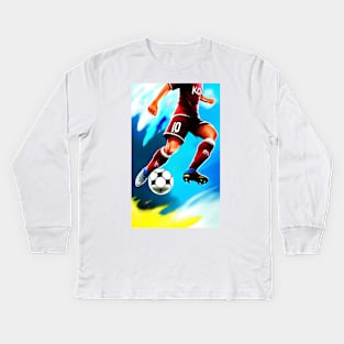 Soccer player Kids Long Sleeve T-Shirt